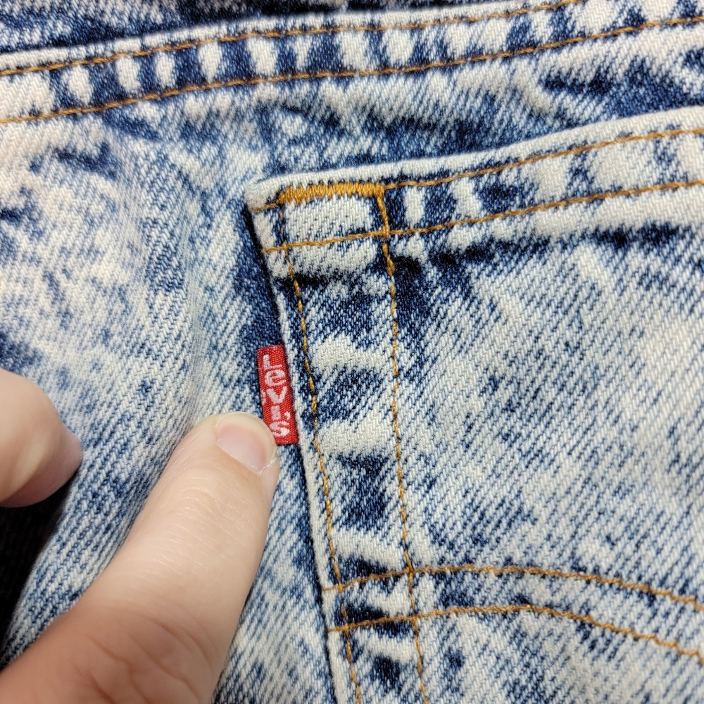 Vintage Levi's 540 Jeans Men's Size 38X31 Acid Wash Denim USA Made Straight Leg. - Picture 9 of 10